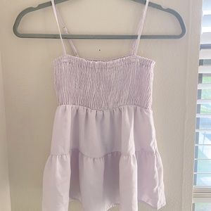 Purple babydoll top